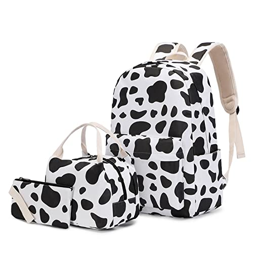 Sac à dos d'école imprimé vache pour ordinateur portable ado fille garçon