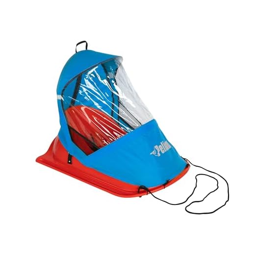 Pelican Baby Sled Deluxe with Weather Shield - Toddler Sled for Snow, Durable for Winter Sledding - Ages up to 24 Months