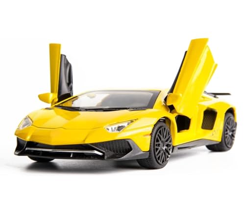 Image of New 1:32 LP750 Diecast Alloy Metal Lamborgini Pull Back Car with Openable Door Light Sound Vehicle Toy Car for Kids Boys
