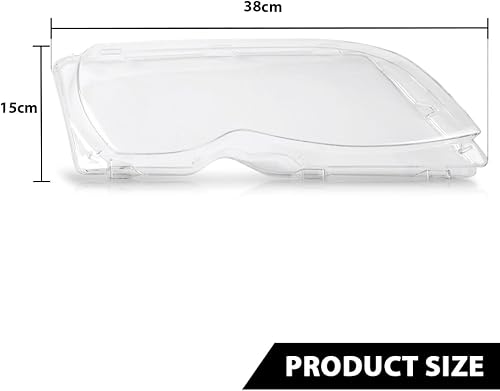 Miniatura 3 de 2 piezas de cubierta transparente para faros delanteros compatibles con BMW E46 serie 3 4DR 2002-2005 izquierda derecha delantera cubierta de lente