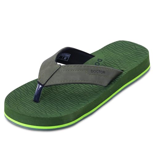 Image of DOCTOR EXTRA SOFT Men's Comfortable Tpr Slippers With Cushion Footbed For Adult|Orthopedic & Light Weight|Stylish & Anti-Skid|Waterproof Everyday Casual Durable Dr. Home Flip Flops Gents & Boys D-37