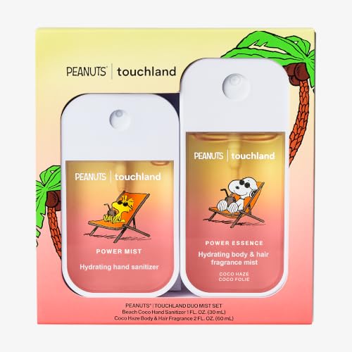 Touchland x Peanuts Hand Sanitizer &amp; Body Mist Set – Beach Coco &amp; Coco Haze