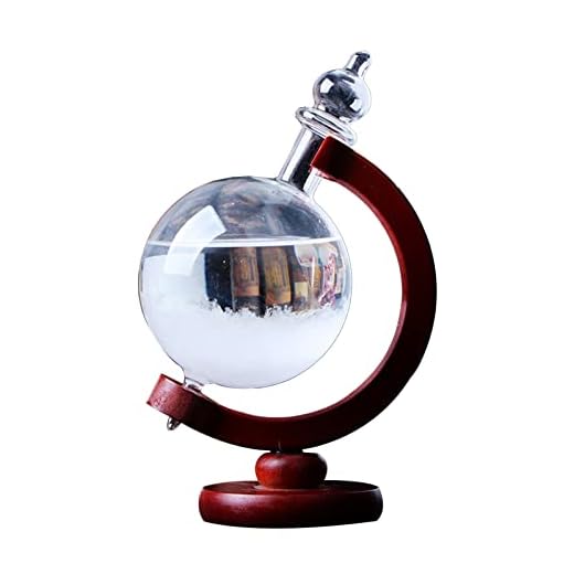 SYFUNLV Crystal Wettervorhersage - Globusförmige Wetterstation, Wetterglas Barometer, Innovative Dekorative Desktop-Wettervorhersage für Zuhause und Büro, Tischdekoration Handwerk