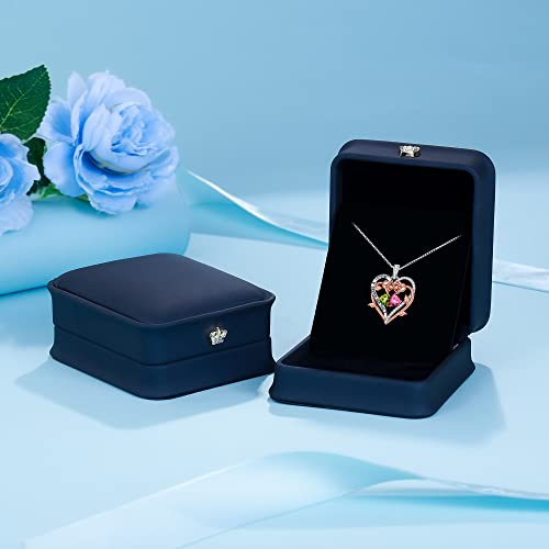 Iefil Teen Girl Gifts For Teenage Girls Necklaces For Teen Girls January December Birthstone Necklace Birthday Gifts For Women Daughter, Birthstone Jewelry Red Garnet Necklace Blue Tanzanite Necklace Mothers Anniversary Day Gifts For Her Mom Wife Girlfriend Grandma Granddaughter Gifts #TOP3