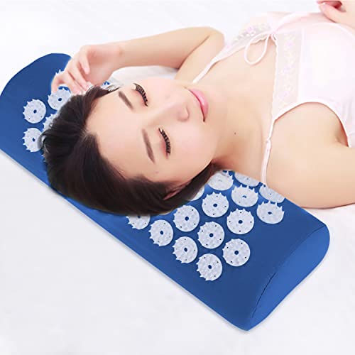 Belmalia Acupressure pillow for the shoulders and neck, bolster, massage cushion, relaxation cushion, TCM Blue - Image 5