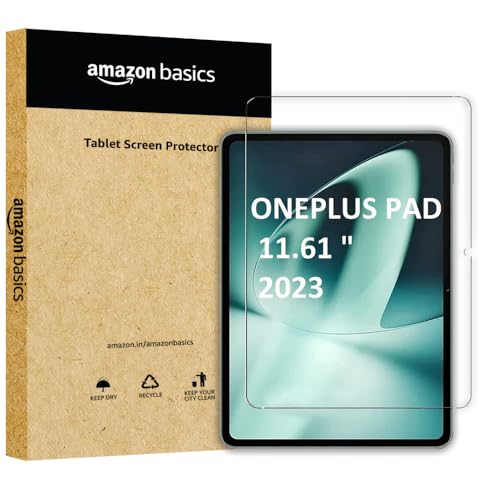 Amazon Basics Tempered Glass Screen Protector Guard for OnePlus Pad 11.61 inch [Anti-Scratch] & [Smudge Proof] (B0CWFDB43G) Amazon Price History, Amazon Price Tracker