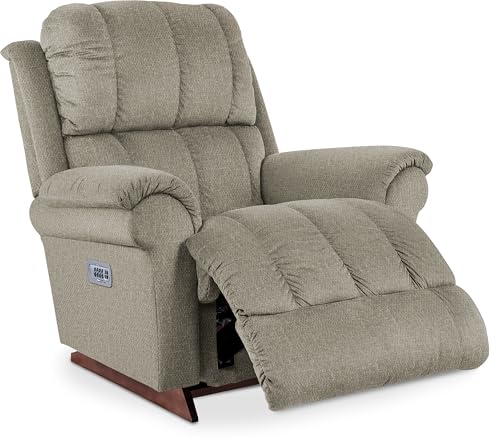 Image of La-Z-Boy Neal Power Rocking Recliner with Headrest & Lumbar, Marble | Fully Adjustable Comfort on a Larger Scale