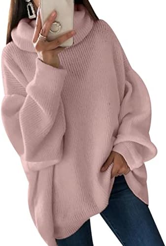 Maglione Donna Oversize A Collo Alto Invernale - Morbido, Elasticizzato, Lavorato A Maglia, Perfetto Per Look Casual E Elegante