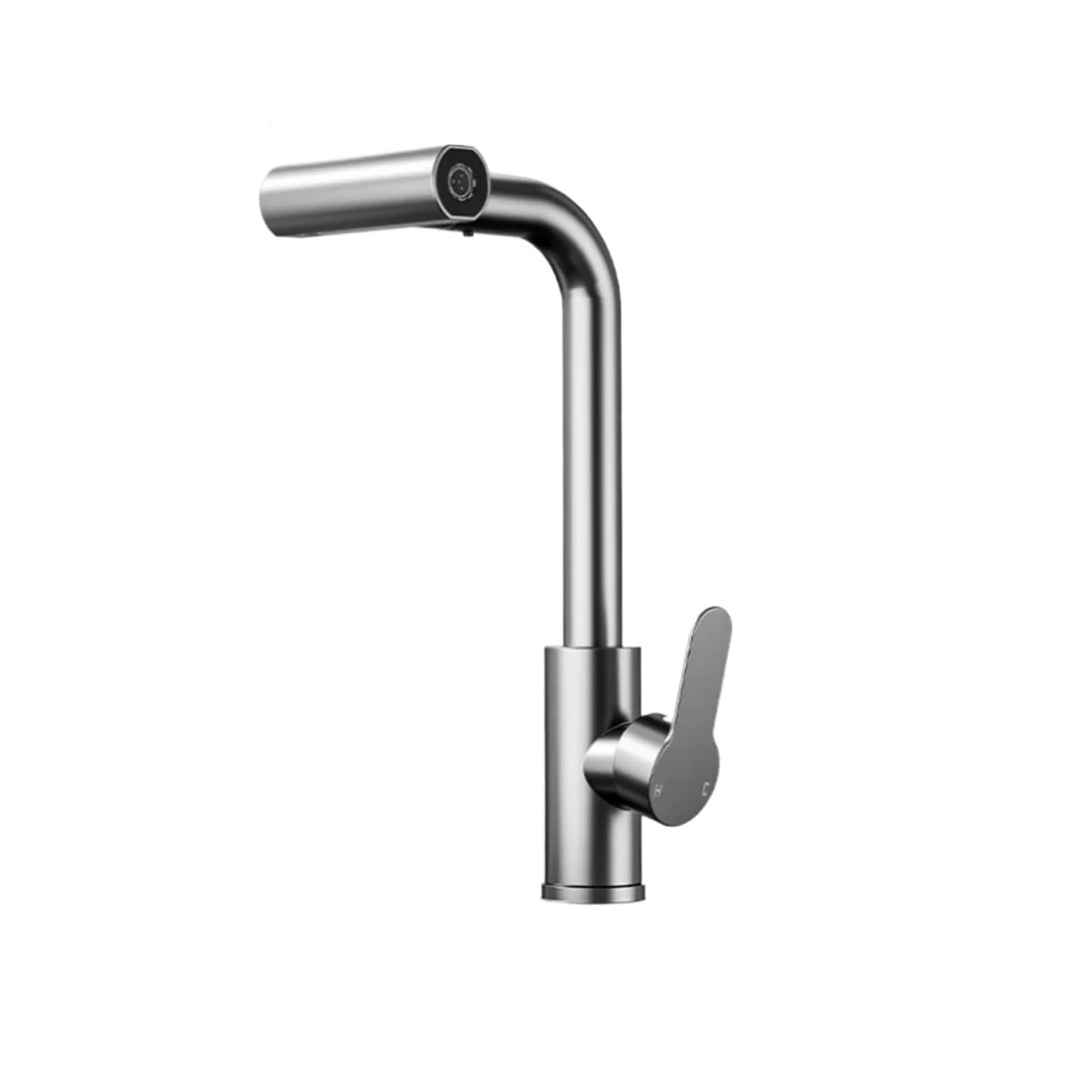 Robinet de cuisine extractible flexible pour laver les légumes et grands plats sans effort