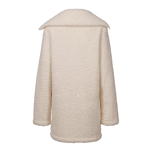 Narhbrg Winter Shaggy Coats For Womens Fuzzy Fleece Jacket Hooded Open Front Long Cardigan Trench Coats Outerwear With Pockets #TOP4