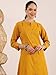 LATIVE COLOURS OF FASHION Maternity Kurta, Traditional Cotton Kurti with Embroidery, Yellow (US, Alpha, X-Large, 5X-Large, Regular, Regular, Standard, Yellow)