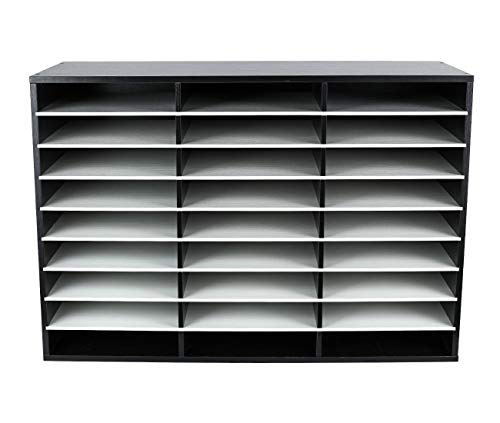 Easypag Wood File Organizer Mail Sorter Center Magazine Holder Paper Storage Cabinet Classroom Keepers Mailbox For Home & Office,27 Slots #TOP3