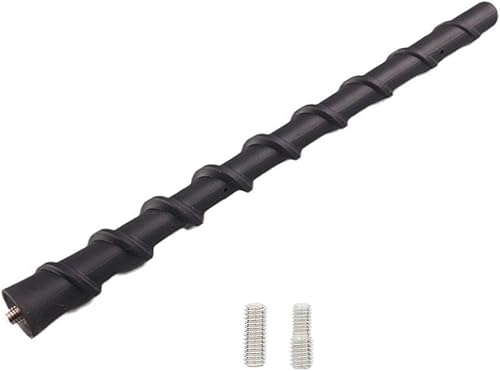 Universal Car Antenna, 17cm Black Aerial with 2 M6 Adapter Screws