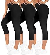 TNNZEET 3er Pack Capri Leggings Damen 3/4 für Sport, 7/8 Leggins High Waist Sporthose für Gym