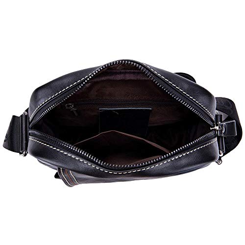 Leather men's shoulder bag head layer leather diagonal bag tablet briefcase3