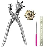 Afantti 3 in 1 Leather Hole Punch Puncher Eyelet Tool Kit Set for DIY Crafts & Projects Leather,...