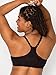 Fruit of The Loom Women's Adjustable Shirred Front Racerback Sports Bra, Desert Dusk/Black/Blushing Rose