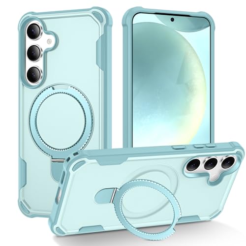 Coque antichoc Samsung S25 S24 bleu résout chutes 3m avec anneau magnétique invisible