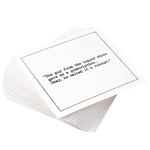 Five Star Napkins Whiskey Quotes Cotton Cocktail Napkins, Beverage Napkin, Bar Napkin, Party Napkins, Small Napkins,Napkins For Events,Holidays,Weddings,Parties 4.5"X4.5"-Single Use(50X) Disposable #TOP25