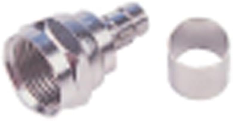 crimp-on F-Type tappi per uso con solido centro conduttore cavi New