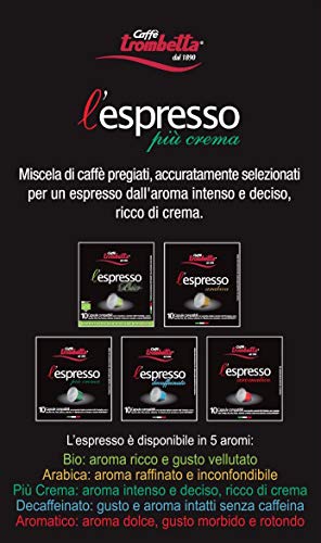 Trombetta L'espresso Piu Crema, 10 Count (Pack Of 8) #TOP4