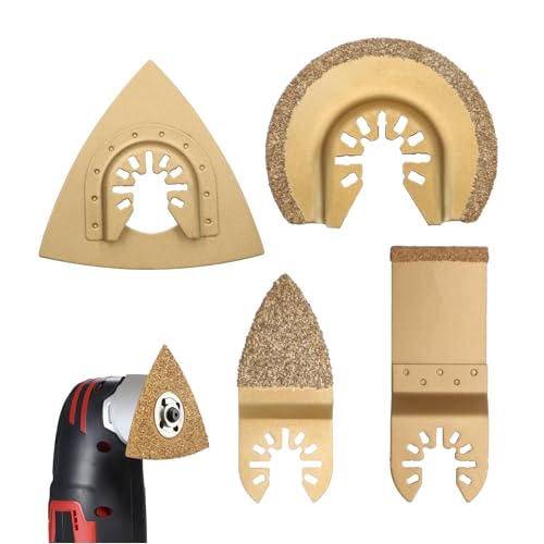 Lame Utensile Multifunzione Cemento, Lame Multifunzione Per Piastrelle, Accessori Strumento Multifunzione Oscillante (4 Pcs)