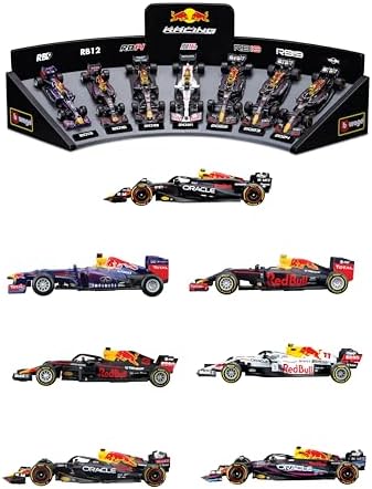 Bburago - Coffret 7 Véhicules F1 Oracle Red Bull - Échelle 1/43 -...