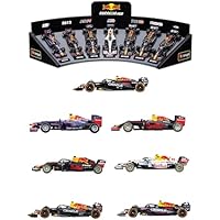 Burago Set 7 Coches F1 Red Bull Racing , Expositor, Réplicas