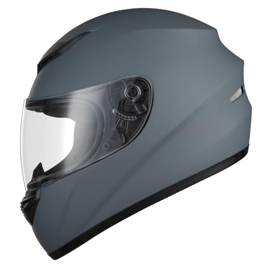 Favoto Casco Integral para Moto, Casco de Motocicleta Transpirable para Mujer Hombre Adultos, Protección de Seguridad, Certificado ECE, 57-58cm Gris