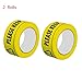 Produktbild 2Rollen Halten Sie 2 Meter soziale Distanz Bodenmarkierungsband Gefahrenwarnband 33 m x 48 mm