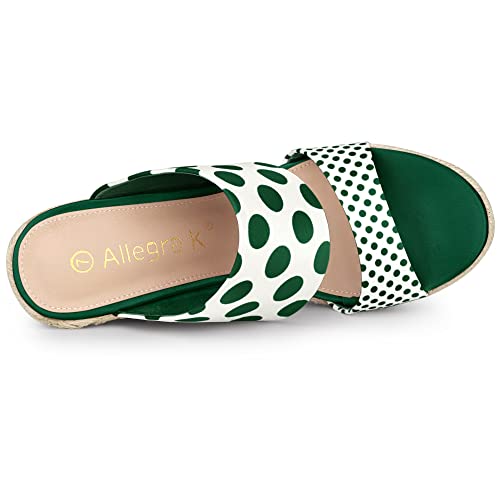 Allegra K Women's Platform Polka Dots Heel Espadrille Wedge Sandals4