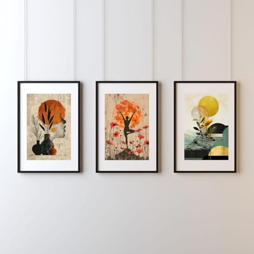 Peinture à l'huile minimaliste yoga sur toile de lin