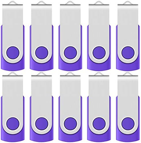 Enfain 4GB USB Flash Drives in Royal Purple Color Pack of 10 - Special Color for Special You