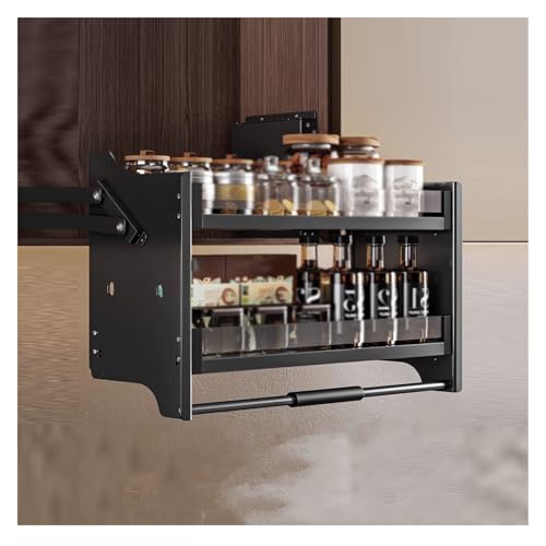 2Tier Pull Down Cabinet Organizer Wall Spice ge Basket Heavy ...