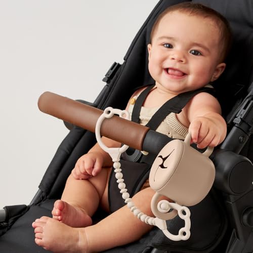 Image of Itzy Ritzy Toy & Snack Cup Straps - Adjustable Straps for Keeping Baby's Toys Nearby - BPA-Free Silicone - Tethers for Strollers, High Chairs & Car Seats - Dishwasher Safe - 2-Pack