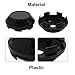 X AUTOHAUX 4pcs 68mm 6 Clips Car Wheel Tyre Center Hub Cap Cover with Badge Sticker Universal Black Plastic Replacement