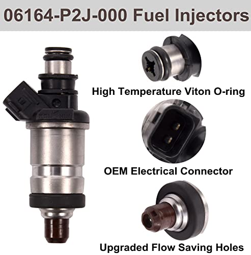 Fuel Injectors 06164-P2J-000 Fits For For:-Honda Accord 1998-2002 | For:-Honda Civic 1996-2000 | For:-Acura Integra 1996-2001 | For:-Acura RL/TL 1996-1998 | Replace# 1550333 FJ443 06164P2J000 (4pcs)