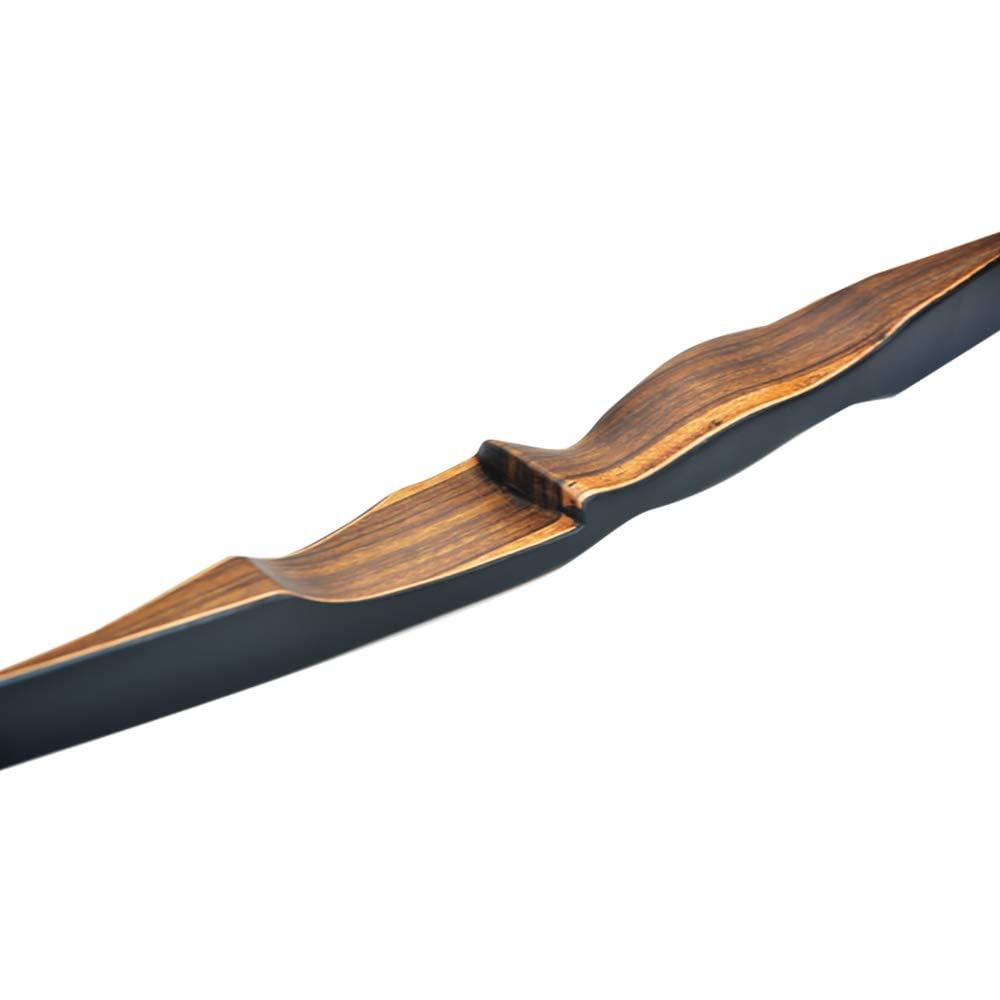 52" Traditioneller Langbogen 10-30lbs Handgemachter Holzbogen Sportspiel Recurve Bogen Bogenschießen Sportbogen mit Holz Riser Rechte Hand