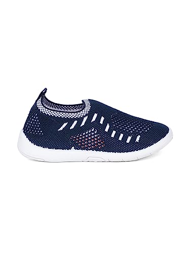 Image of Bubblegummers Baby-Boy's Knit Toddler Blue First Walking Shoes-12-15 Months (22 EU) (1519434)
