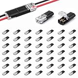 Vous recevez 50 connecteur electrique 2 broches compacts et légers. Parfaits pour guirlandes LED et câbles 18-22 AWG, ces waterproof automotive wire connectors 2-pin se rangent facilement et répondent à tous vos besoins de raccordement.
