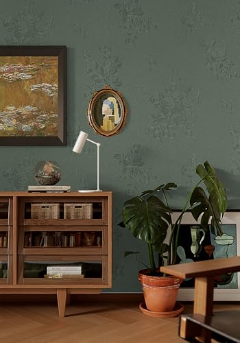 Vinilo extraíble gris y verde para transformar paredes de dormitorios y salones 4