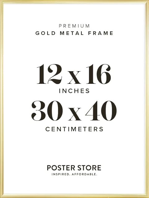Metal Frame in Gold (30x40 cm) - Picture Frames Metal - Photoframe for Photo Wall, Picture Gallery, Photo Collage and more