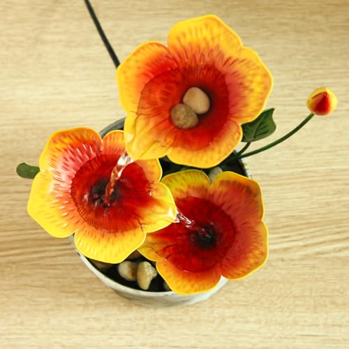 YOQUATE Fonte de água de mesa fonte de cachoeira interior requintada mesa de meditação fonte de água