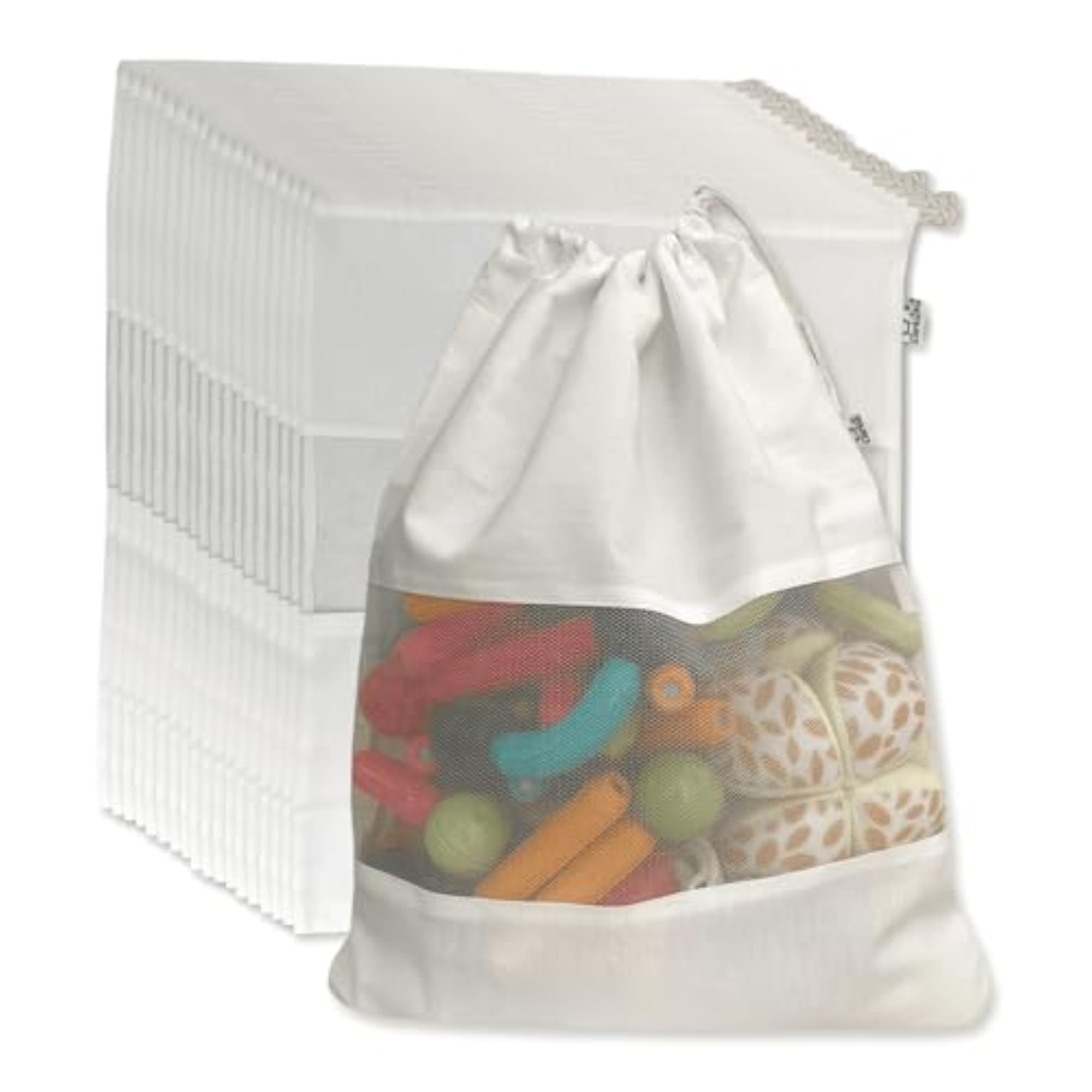 Cotton Drawstring Bag, Reusable and Washable