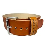 Dominion Strength Training Hand-Dyed Saddle Tan 3 Inch Single Ply Belts – Premium Support for Powerlifting and Weightlifting