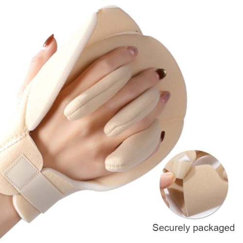 Lamdbao 1 Paire De Séparateurs De Doigts De Protections De Paume pour Contractures De Main, Coussinet en Mousse Souple Ajustable pour Avc, Arthrite, du Canal Carpien, Personnes Âgées en – vue 5