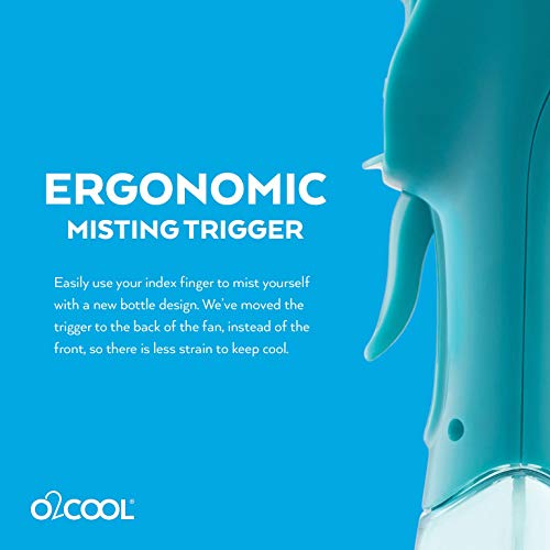 O2Cool Elite Battery Powered Handheld Water Misting Fans (Teal) #TOP6