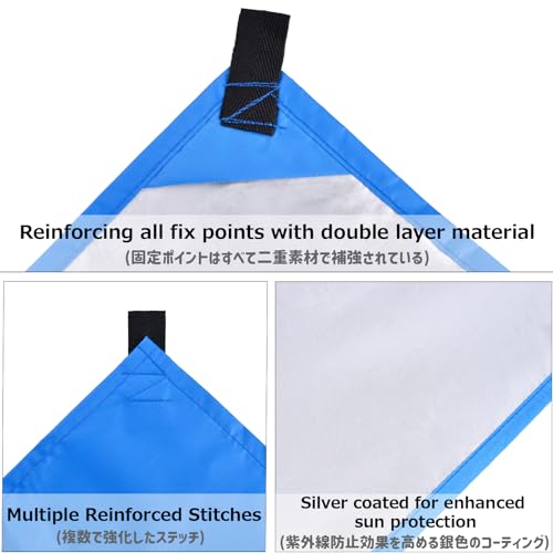 Image of Azarxis Hammock Camping Tarp Rain Fly, Waterproof Tent Footprint Shelter Canopy Sunshade Cloth Picnic Mat for Outdoor Awning Hiking Beach Backpacking - Included Guy Lines & Stakes