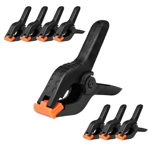 Pinces à Ressort,8 Pcs Clips À Ressort En Nylon Robustes Photographie Support de Toile de Fond Pinces Clips Universels Clips À Ressort En Nylon pour la Photographie,Atelier,Art,Artisanat en Bois