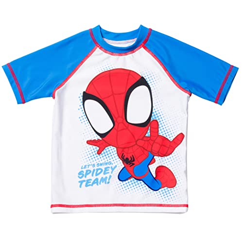 Image of Marvel Boys' Swimwear 2-Piece Rashguard and Swim Trunks Set Toddler to Big Kid